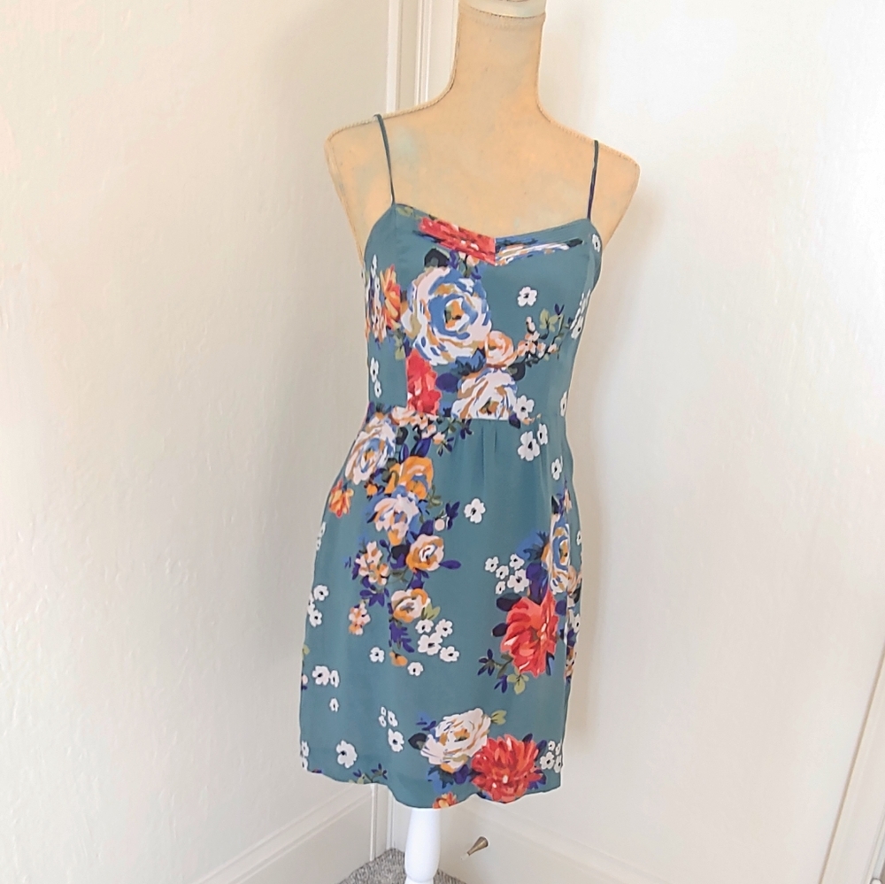 Anthro Moulinette Soeurs silk floral dress
